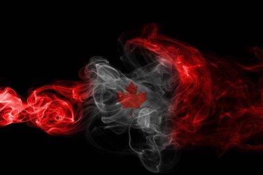 Kanada bayrağı duman