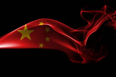 Çin bayrağı duman