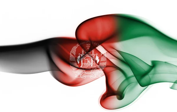 Afghanistan smoke flag — Stock Photo, Image