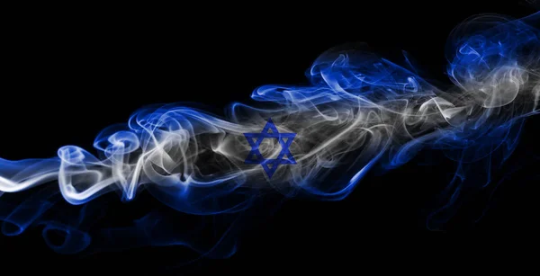 Bandeira nacional do fumo de Israel — Fotografia de Stock