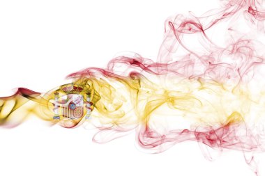 İspanya bayrağı duman