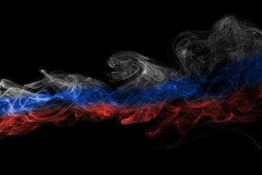 Rusya bayrağı duman