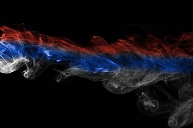 Rusya bayrağı duman