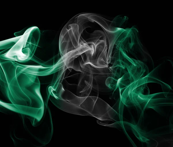 Nigeria rök flagga — Stockfoto