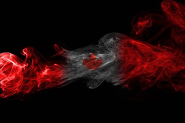 Kanada bayrağı duman