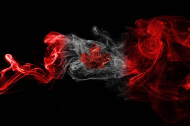 Kanada bayrağı duman