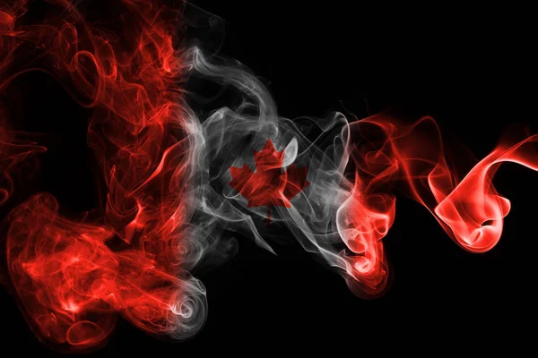 Canada flag smoke — Stock Photo, Image