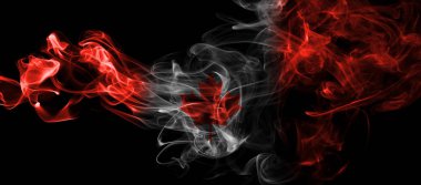 Kanada bayrağı duman