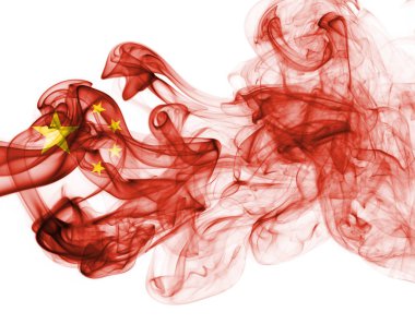 Çin bayrağı duman