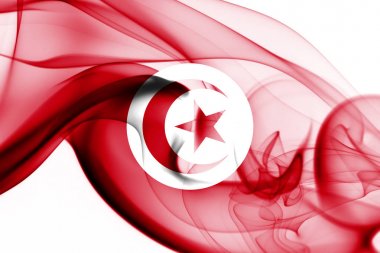 Tunisia smoke flag clipart
