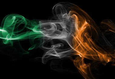 İrlanda bayrağı duman