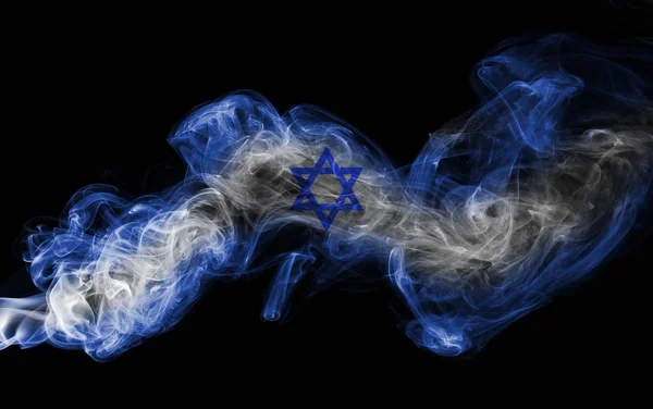 Israël drapeau national de fumée — Photo
