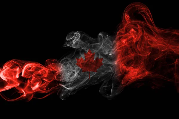 Canada flag smoke — Stock Photo, Image