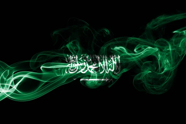 Arábia Saudita bandeira nacional do fumo — Fotografia de Stock