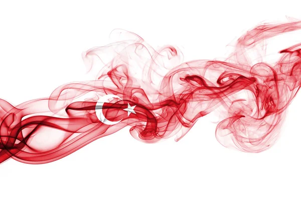 Turkije vlag rook — Stockfoto