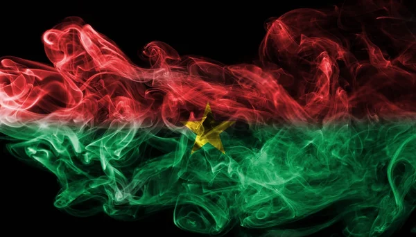 Burkina Fasos Rauchfahne — Stockfoto