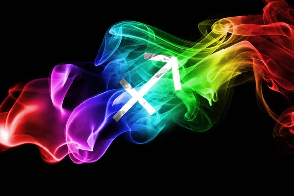 Smoky Sagittarius zodiac astrology sign for horoscope — Stock Photo, Image