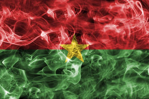 Burkina Faso kouřová vlajka — Stock fotografie