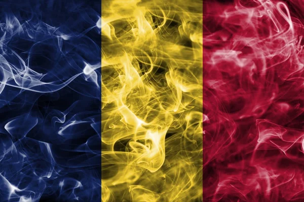 Σημαία του Τσαντ καπνού — Φωτογραφία Αρχείου