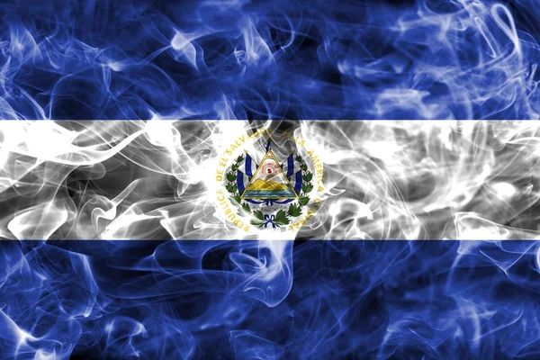 Bandeira de fumo de El Salvador — Fotografia de Stock