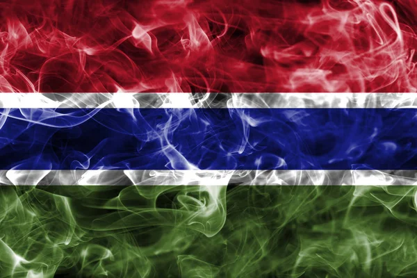 Bandera de humo Gambia — Foto de Stock