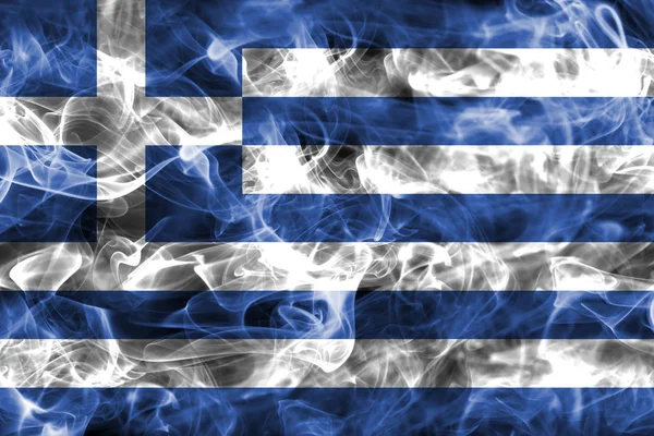 Grèce drapeau de fumée — Photo