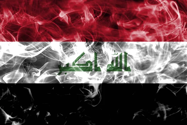 Vlajka Iráku kouře — Stock fotografie