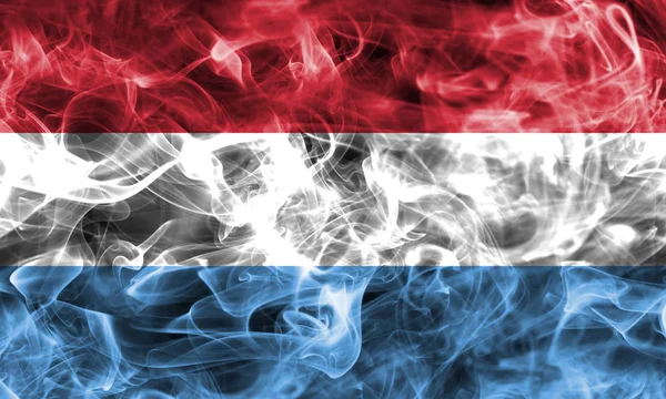 Lucembursko kouře vlajka — Stock fotografie
