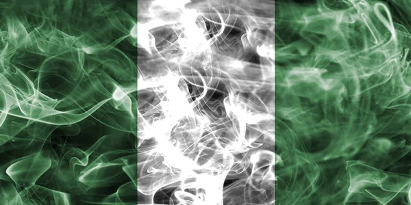 Nigeria bandera de humo — Foto de Stock