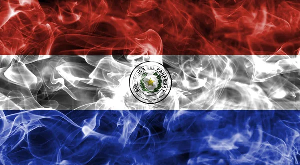 Flaga Paragwaju dymu — Zdjęcie stockowe