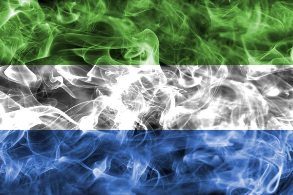 Flaga Sierra Leone dymu — Zdjęcie stockowe