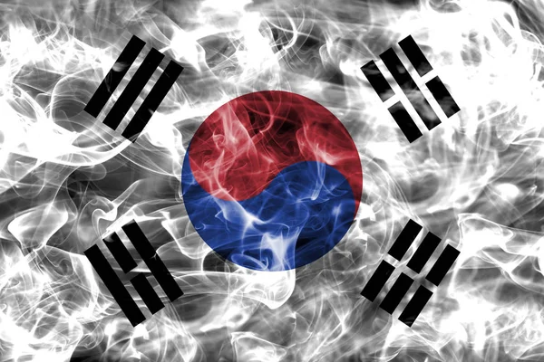 Sydkorea rök flagga — Stockfoto