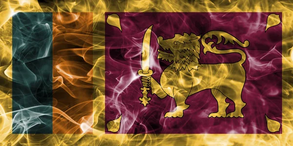 Sri Lanka dym flaga — Zdjęcie stockowe