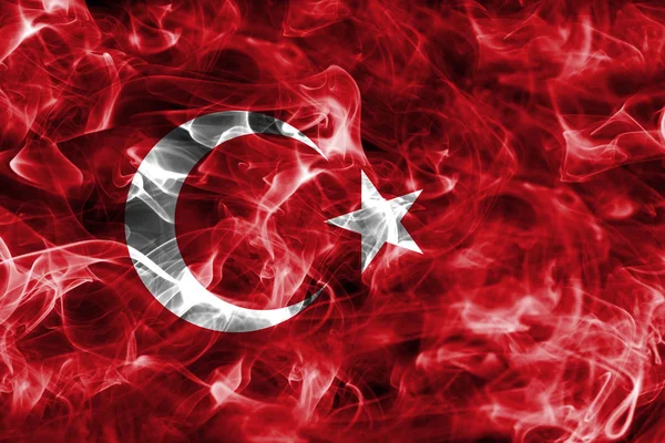 Türkiye duman bayrak — Stok fotoğraf