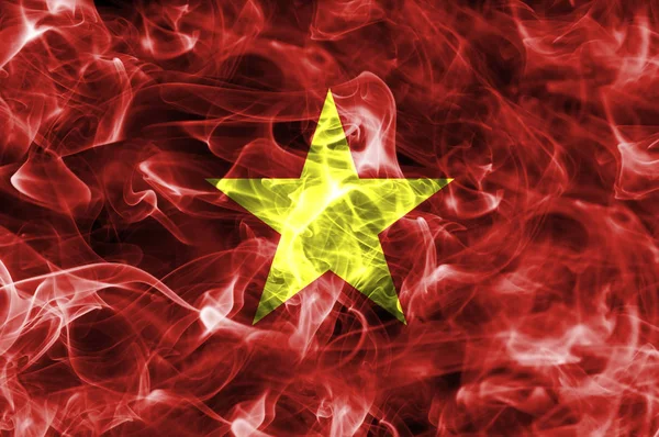 Vietnam smoke flag — Stock Photo, Image