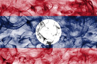 Laos bayrağı duman
