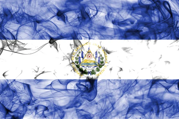 El Salvador smoke flag — Stock Photo, Image