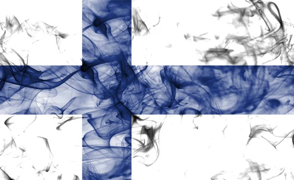 Finlandia bandiera fumogena — Foto Stock