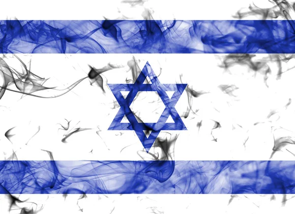 Израильский флаг дыма — стоковое фото