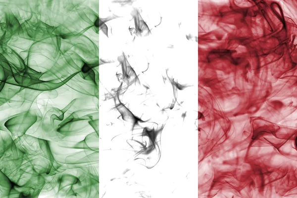 Прапор Італії диму — стокове фото