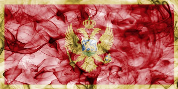 Flaga Czarnogóry dymu — Zdjęcie stockowe