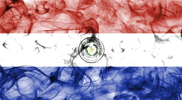 Flaga Paragwaju dymu — Zdjęcie stockowe