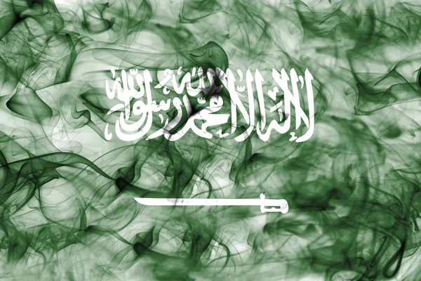 Arábia Saudita fumaça bandeira — Fotografia de Stock