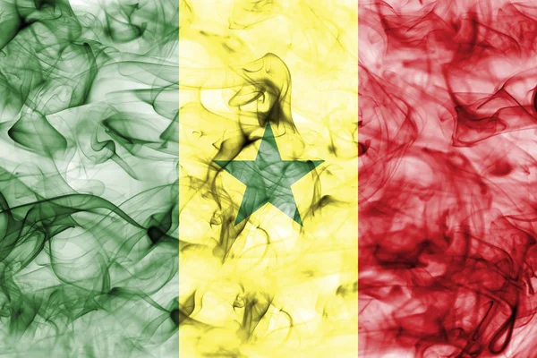 Σημαία της Σενεγάλης καπνού — Φωτογραφία Αρχείου