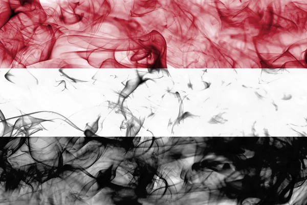 Vlag van Jemen rook — Stockfoto