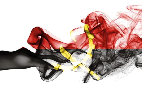 Angola smoke flag — Stock Photo, Image