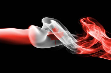 Kanada bayrağı duman