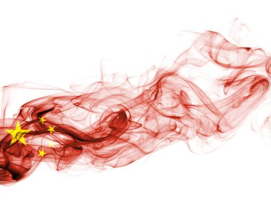 Çin bayrağı duman