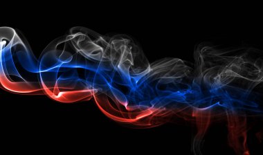 Rusya bayrağı duman