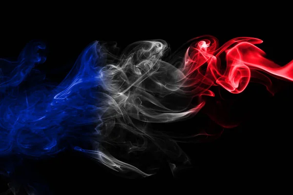 França bandeira fumaça — Fotografia de Stock